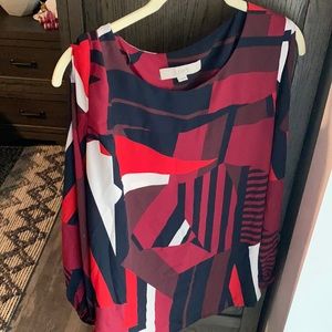 Loft Geometric Pattern Blouse